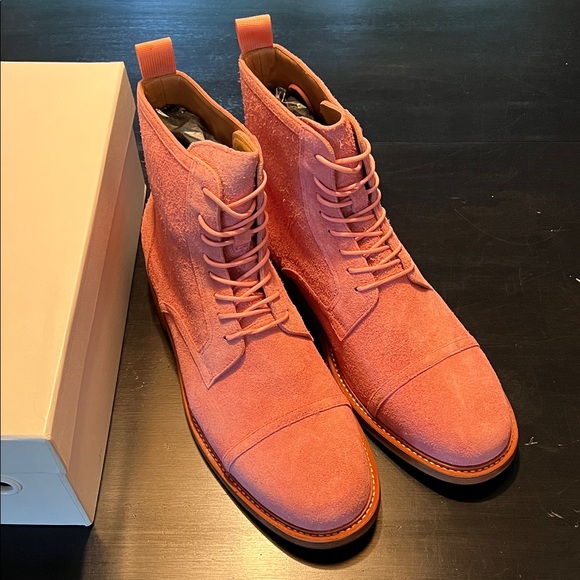 *NIB* Marc Nolan Lincoln Pink Suede Cap Toe Boot - Picture 1 of 8